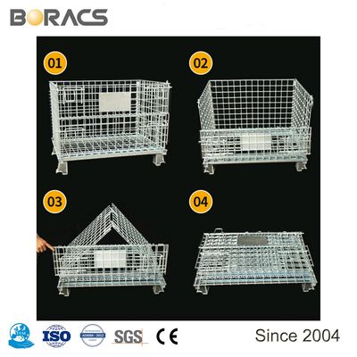 Heavy Duty Adjustable Seclective Stackable Wire Mesh Container for Warehouse Storage, Wire Mesh Container, Wire Mesh Cage image 4