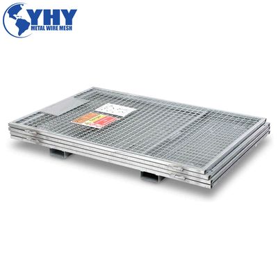 Wire Mesh Pallet Steel Wheels Removable Storage Cages, Heavy Duty Steel, Foldable Stainless Steel Storage Cage image 3