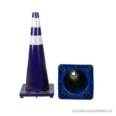 900 mm PVC Durable Blue Removable High Reflective Traffic Cone for Roadside PVC Cone, PVC Cone, Traffic Safety image 2