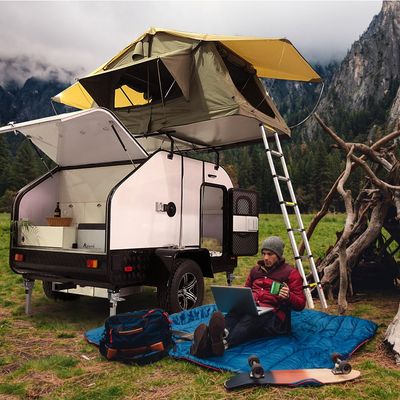 Compact Mini Retro Lightweight Teardrop Camper Trailer with Kitchen, Australian Teardrop Trailer, Teardrop Trailer Parts image 6