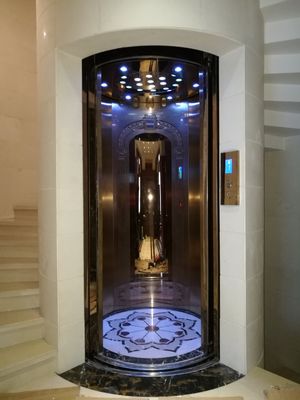 Round Sightseeing Elevator Indoor Passenger Elevator Glass Covered Panoramic Elevator, Small Home Elevator, Home Elevator Lift image 2
