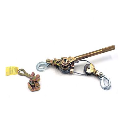 2t Ratchet Puller Come Along, Hand Winch Power Wire Rope, Cable Manual Puller for Towing/Electricity Maintenance, Alloy Steel Material, Double Hook (40022001), Winch, Puller image 3