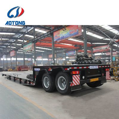 2/3/4 Axle Heavy Duty 60-100 Tons Low Loader Truck Head Semi Trailer to Transport Heavy Equipment Excavator, Lowbed Excavator Semi Trailer, Semitrailer image 6