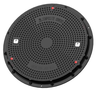 FRP GRP Fiberglass Lock Manhole Cover SMC Composite Material Round Manhole Cover Plastic PVC Resin Lockable Waterproof Manhole Covers and Frame, Manhole Cover, FRP Manhole Cover image 5