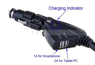 Multifunction USB Car Charger 360 Degree Mobile Phone Car GPS Navigation Holder with Dual USB Cigarette Lighter, Dual USB Cigarette Lighter, Cigarette Lighter image 3