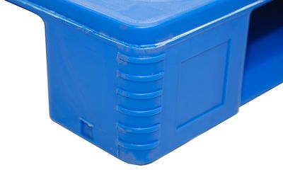 Single Face Heavy Duty Virgin Material 4 Way 3 Runners Reinforced Flat Racking Plastic Pallet, Plastic Pallets, Pallet for Racking image 5