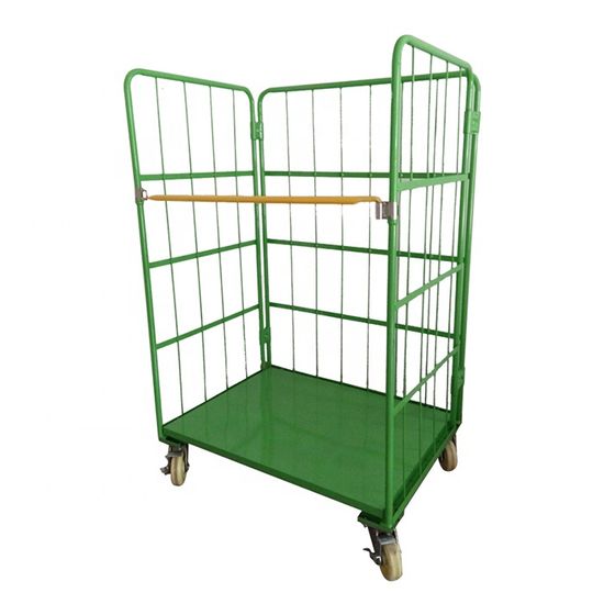 Roll Container Steel Wire Mesh Trolley Cage Roll Cage Trolley for Metal Warehouse Storage image 3