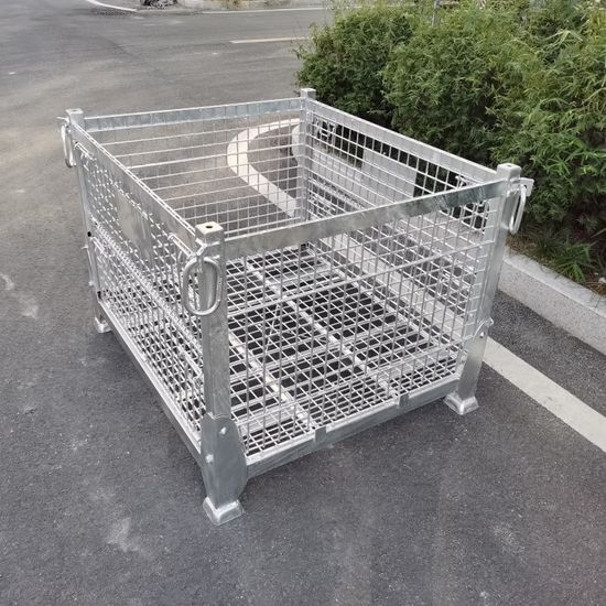 Japan Type Folded Storage Cage Stillage for Lifting Goods in Workshop image 3