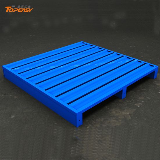 Powder Coated 2-Way Entry Warehouse Storage Stacking Single Sided Steel Pallet image 4