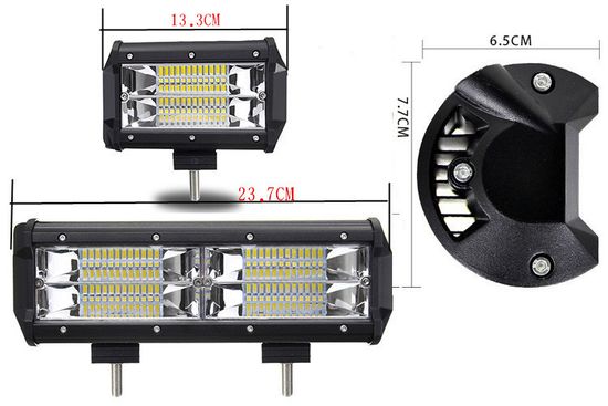 Light LED Bar Triple Rows Dual Colors LED Headlight Combo Spot Flood Beam Bar off-Road Driving Light Bar for 4X4 SUV ATV Jeep image 3