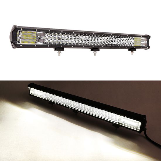 Light LED Bar Triple Rows Dual Colors LED Headlight Combo Spot Flood Beam Bar off-Road Driving Light Bar for 4X4 SUV ATV Jeep image 2
