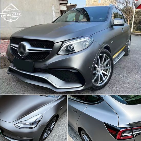 Vinyl Wrap Self Adhesive Pet Amg Mountain Grey Vehicle Auto Sticker Vinyl Car Wrap image 5