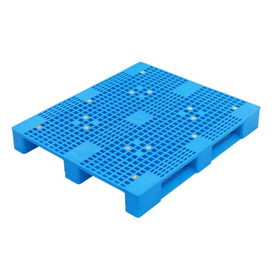 Heavy with 8 Steels Duty Open Deck Durable Logistic Rack Plastic Pallet for Storage image 6
