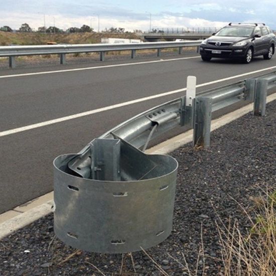 Metal Return Buffer Terminal End for W Beam Road Barrier image 3