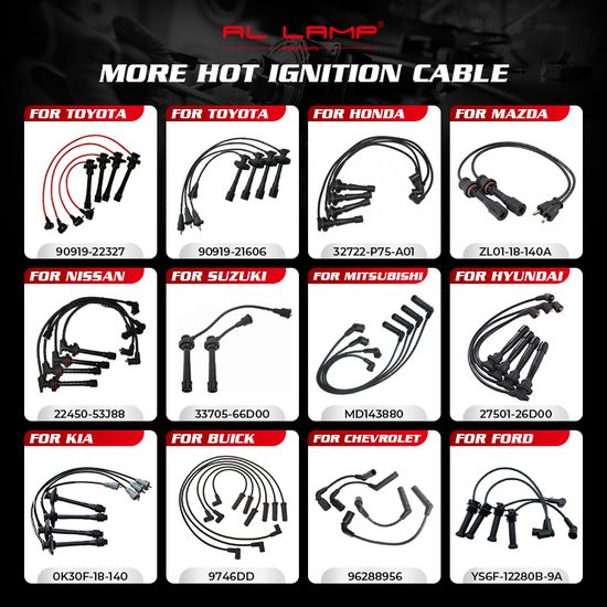 Good Performance Auto Spark Plug Wire Ignition Cable OEM 90919-22393 for Toyota Corolla 1998-1999 Celica Coupe 1.8 16V Ts image 6