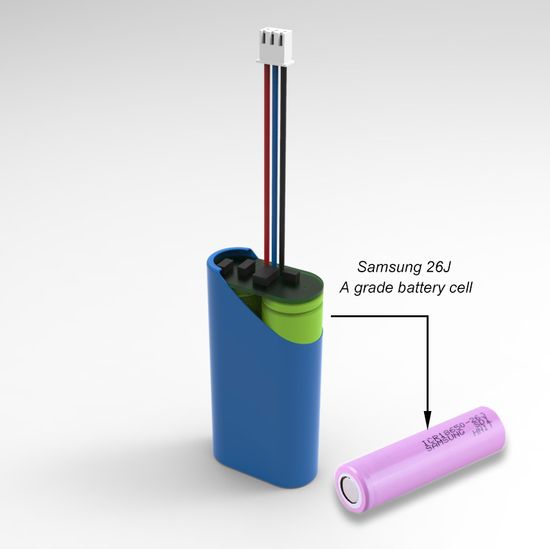 Solar Light Storage Recharge Lithium 18650 Li-ion Battery Pack 2s1p 7.4V 5000mAh with Connector Flashlight image 5