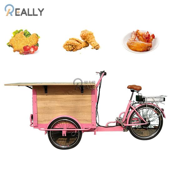 Mobile Takeaway Car Street 3 Wheel Electric Freezer Trike Ice Cream Cargo Bike Coffee Food Cart for Sale image 3