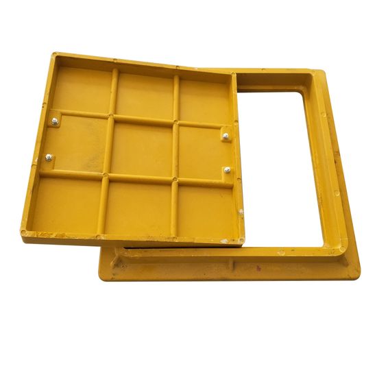 En124 A15 GRP Fiber Glass Square Manhole Cover 400X400mm image 2