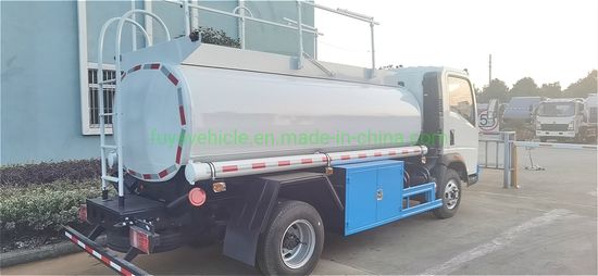Sinotruk HOWO 3000L 5000L 3cbm 5cbm 4tons 5tons Small Rigid Fuel Tank Fuel Tanker Truck image 2