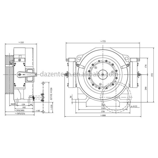 Torin Gtw9s Lift Drive Rope 2: 1 Pms Gearless Elevator Motor Traction Machine image 5
