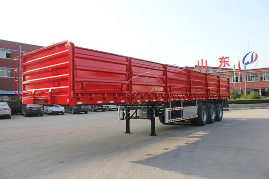 Cargo Transport Truck Trailers Fence Flatbed Semi Trailer with Sidewall Detachable image 4