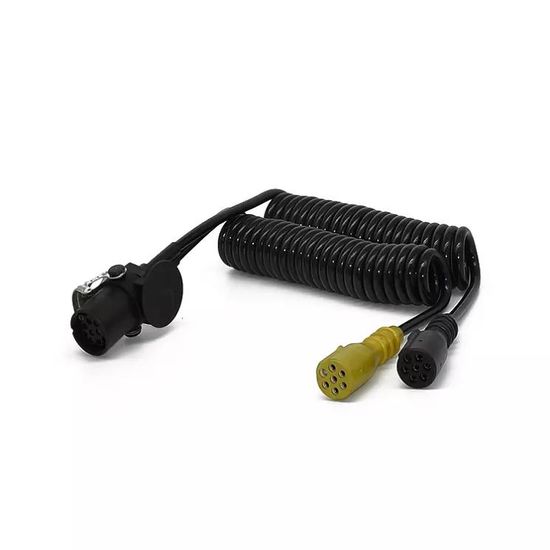 15 to 7*2 Cores Flexible Power Cable European Coiled spiral Trailer Electric Cables Wire with Plugs for Truck Parts image 2