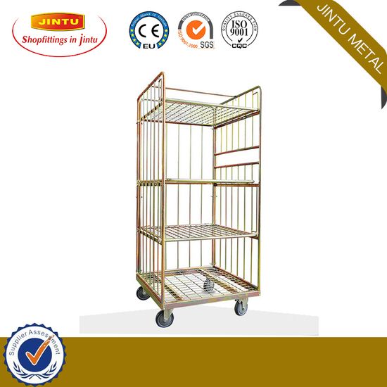 Manufacturer Price Steel Transport 4 Side Roll Container /Roll Cage Steel Roll Container Loading 500kgs-600kgs image 5