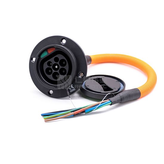 Fast Charging EV Charger Connector Type 2 IEC 62196 AC 16A 32A Car Side Socket with 0.5m Cables image 4
