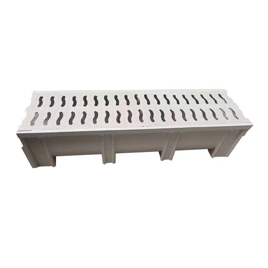 Easy Construction U-Shaped Linear FRP SMC BMC Drainage Ditch with Grating image 4