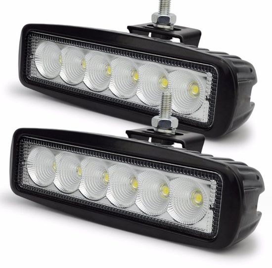 18W DRL LED Spot Flood Work Light Worklight 9-32V 4WD 12 Volt for off Road Vehicle image 4