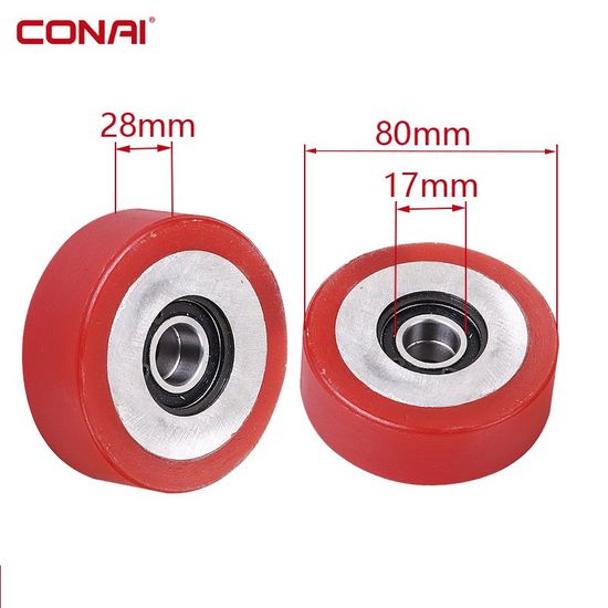Red Polyurethane Escalator Step Roller image 5