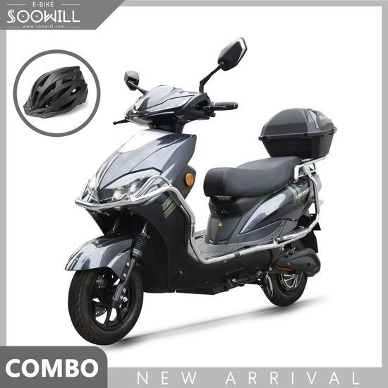 Combo with Helmet 1200W 90km Range Scooter/Electric Sooter image 3