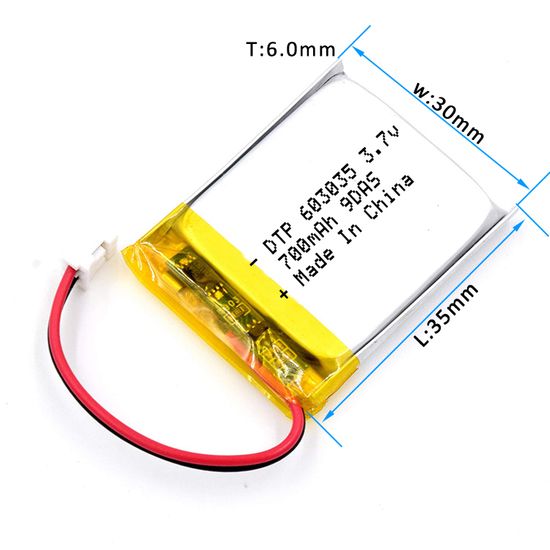 Data Power 603035 CE RoHS Kc Rechargeable Li-ion Battery 700mAh 600mAh Lithium Ion Batteries Other Batteries 3.7V image 3