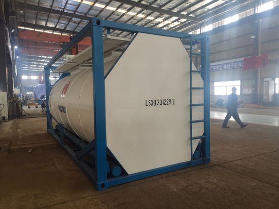 Manufacturer Price 17500litres Hydrochloric Acid Sulphuric Acid Chemical Tank Container, with Liner image 2