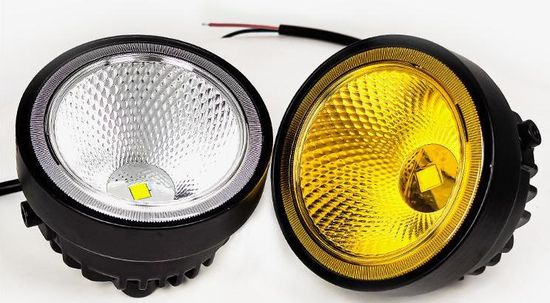 4 Inch LED Round Pods Work Light Spot Flood Beam White Yellow Driving Fog Lamp Brightness for SUV Offroad Motorcycle image 2