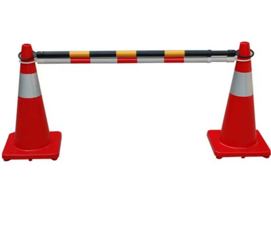 Retractable Cone Bar Road Barrier for Connection Traffic Cone Reflective Safety Warning Plastic Retractable Traffic Bar image 5