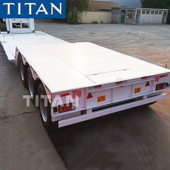Gooseneck Low Bed Semi Trailer 80 Ton Lowboy Trailer Detachable Gooseneck Lowboy Trailers for Sale image 4
