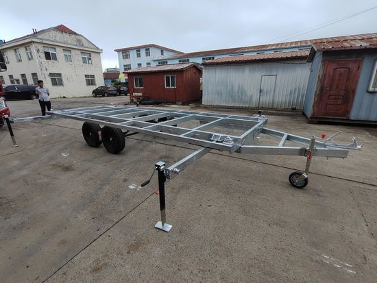Mobile Two Axles 20FT Container Tiny House Trailer Chassis image 2