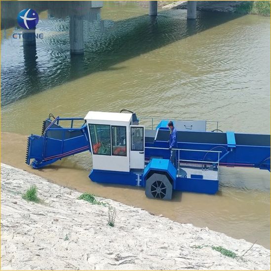 Fully Automatic Small Aquatic Plants Harvester Weeds Collecting Boat for River and Lake image 3