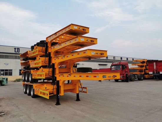 High Strenth Multi Axle Low Bed Semi Trailer 60 80 100 Tons Lowboy Truck Semi Trailer Lowbed Semi Trailer image 6