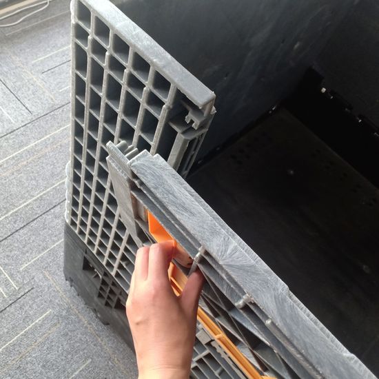 1200X1000X1000 mm Large Foldable Collapsible Plastic Virgin HDPE Industry Pallet Container image 4