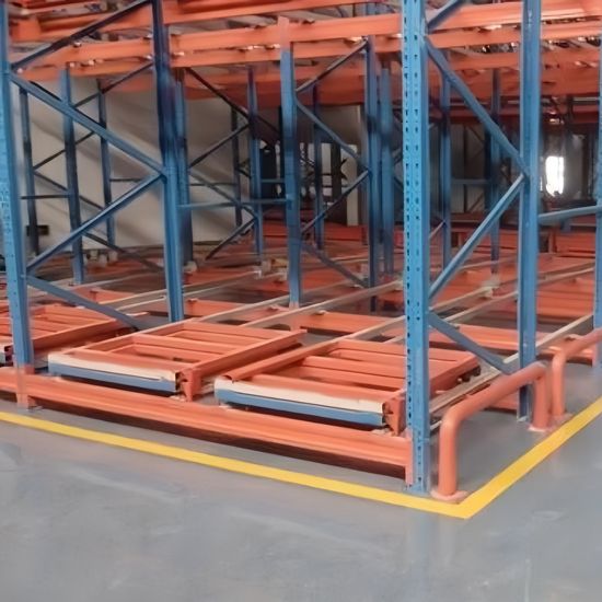 Direct Price Steel Q235 B Warehouse Steel Rack Push Back Pallet Racking image 5
