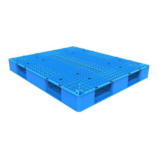 Plastic Pallet Cheap Export Wholesale Stackable Warehouse Recycled HDPE Plastic Customized Logo Blue Euro Pallet Wt 4-Way image 6
