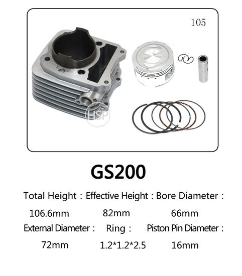 Motorcycle Parts Cylinder Block Kit for SUZUKI GS150(QJ) GS200(QJ) GS200 STD image 4