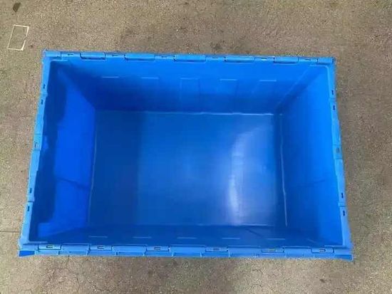 Crates Plastic Handheld Eco-Friendly Attached Lid Containers Wholesale Moving Boxes for Stackable with Lid image 4