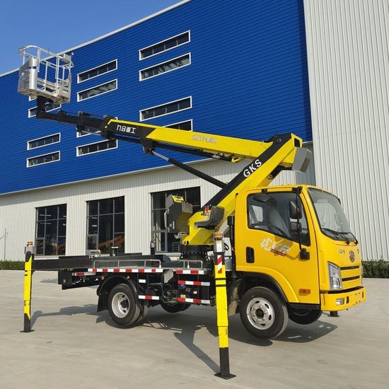 China Telescopic Aerial Platforms Factory Jiuhe Articulated Aerial Platforms 21m 23m 25m 29m 38m 45m Aerial Vehicle image 3