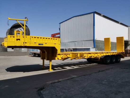 Factory Direct Sale Transport Tractor 3 Axle 40FT Flatbed Semi Truck and 20FT Container Trailer image 6