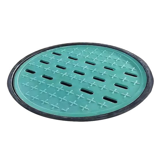 A15 FRP Resin Antiside Green Composite Drain Cover Grating with Round Shape image 5