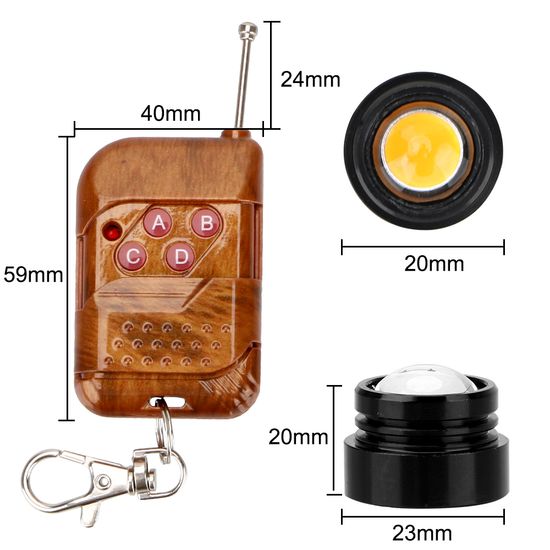 DC 12V Waterproof 23mm Black LED Eagle Eye Daytime Running Lights Source Backup Reversing Parking Signal Lamp image 3