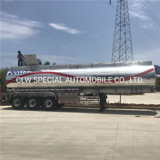 38cbm 42cbm 43cbm Aluminium Tank Trailer Road Tanker for Transport Fuel Oil Super Diesel, Jet Al, Kerosene image 2